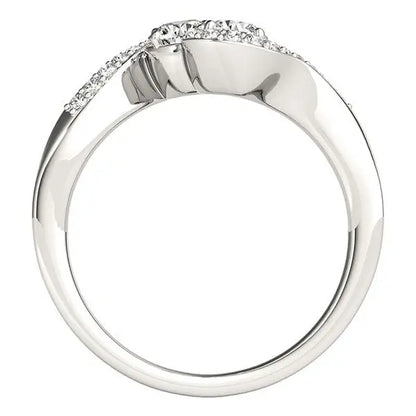 14k White Gold Curved Band Style Two Diamond Ring (5/8 cttw) RCJ Rings  CELESTIA LUXE JEWELLERS