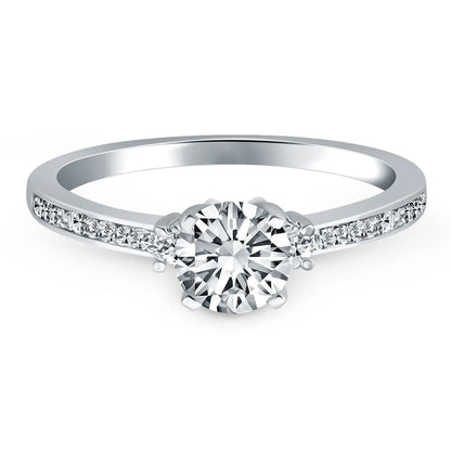 14k White Gold Diamond Accent Engagement Ring RCJ Rings  CELESTIA LUXE JEWELLERS