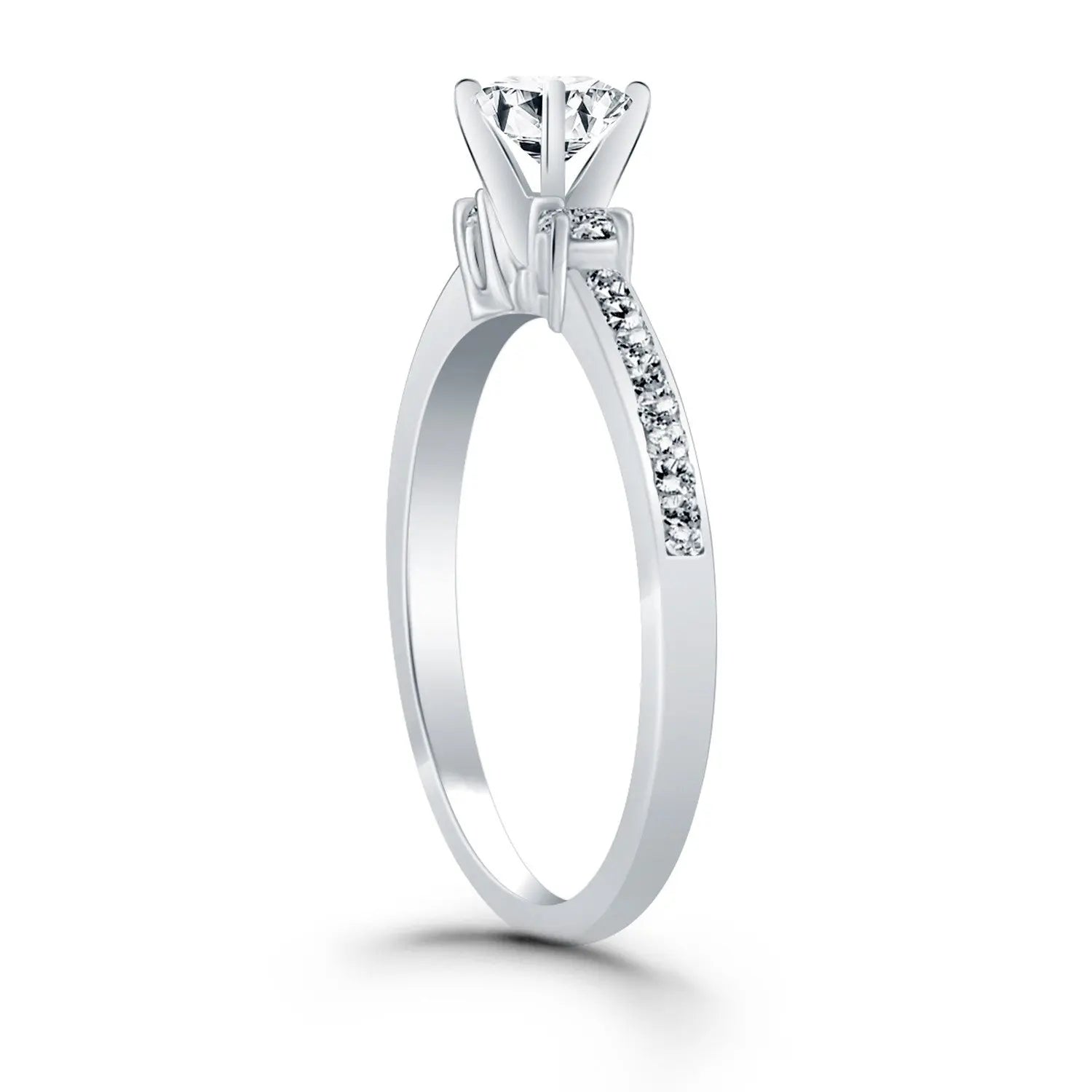 14k White Gold Diamond Accent Engagement Ring RCJ Rings  CELESTIA LUXE JEWELLERS