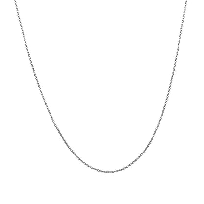 14k White Gold Diamond Cut Cable Link Chain (0.68 mm) RCJ Chains  CELESTIA LUXE JEWELLERS