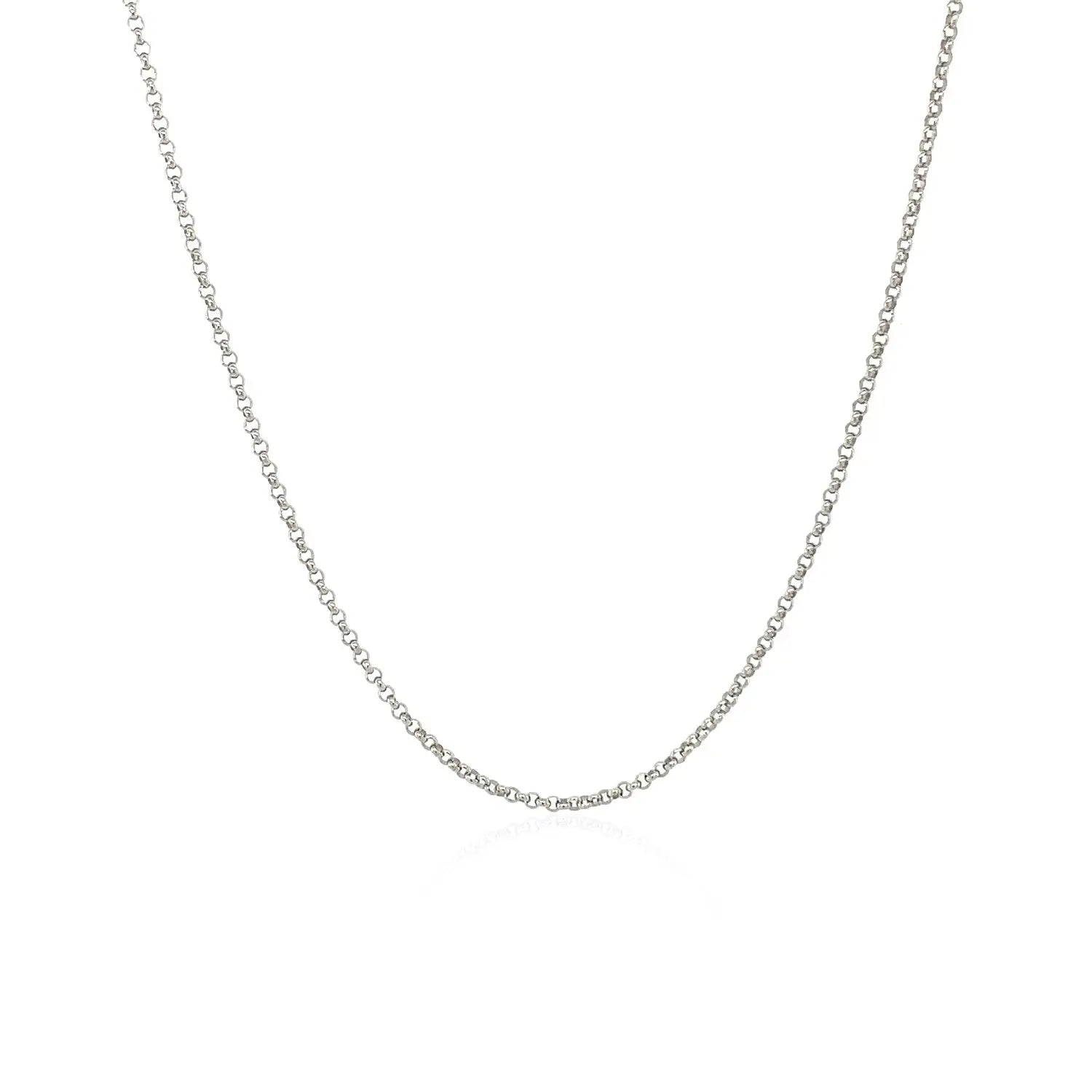 14k White Gold Diamond Cut Rolo Chain (1.10 mm) RCJ Chains  CELESTIA LUXE JEWELLERS
