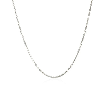 14k White Gold Diamond Cut Rolo Chain (1.10 mm) RCJ Chains  CELESTIA LUXE JEWELLERS