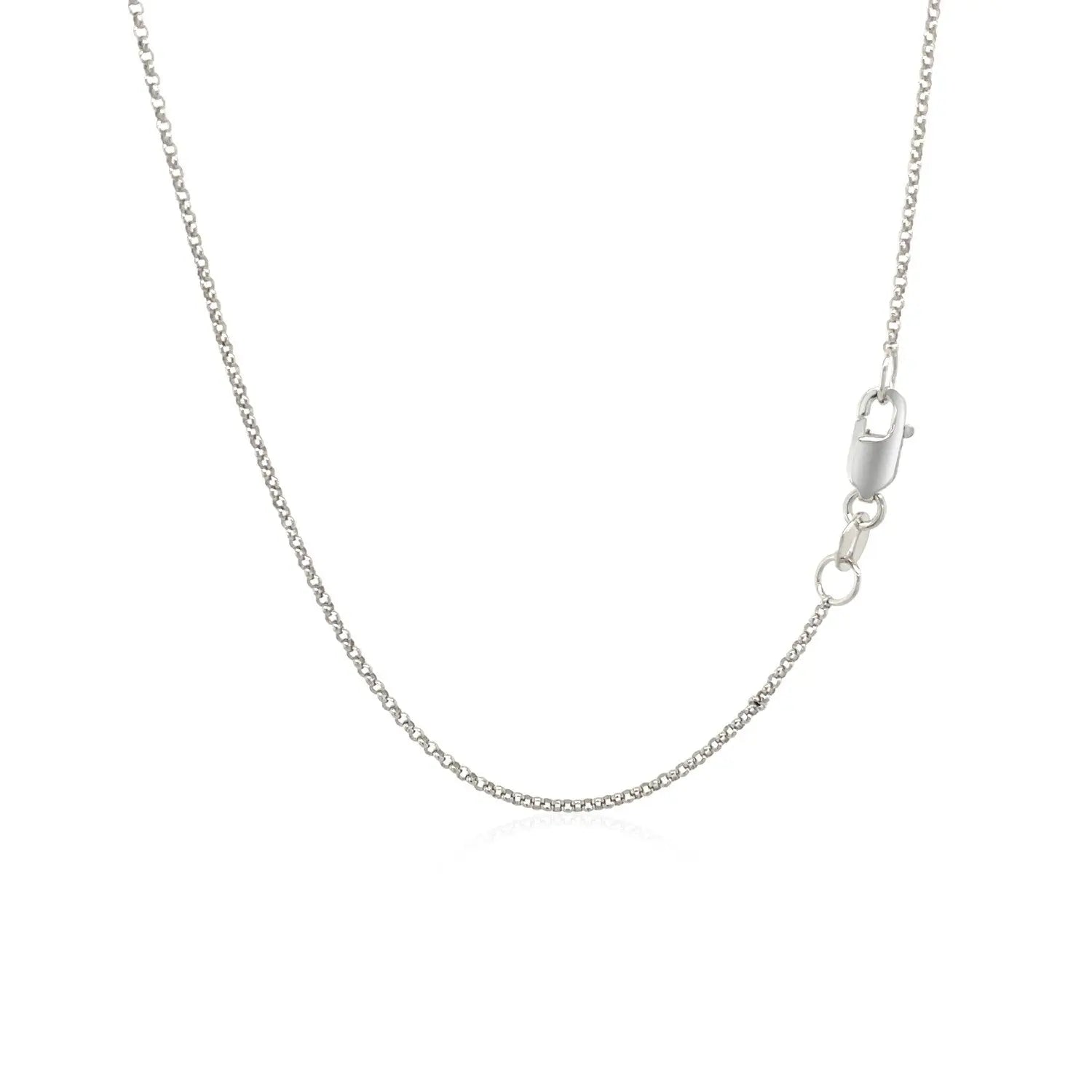 14k White Gold Diamond Cut Rolo Chain (1.10 mm) RCJ Chains  CELESTIA LUXE JEWELLERS