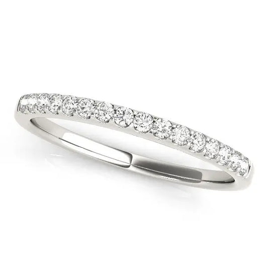 14k White Gold Diamond Scalloped Set Wedding Band (1/6 cttw) RCJ Rings  CELESTIA LUXE JEWELLERS