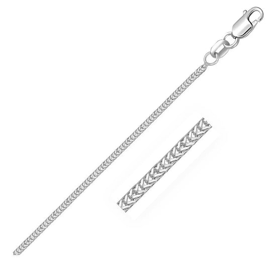 14k White Gold Foxtail Chain (1.00 mm) RCJ Chains  CELESTIA LUXE JEWELLERS