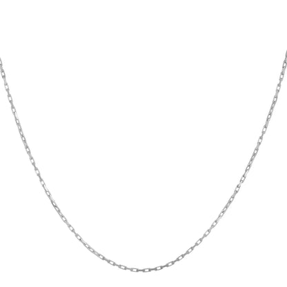 14k White Gold French Cable Chain (1.30 mm) RCJ Chains  CELESTIA LUXE JEWELLERS