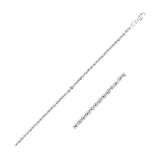 14k White Gold Light Rope Chain (2.00 mm) RCJ Chains  CELESTIA LUXE JEWELLERS