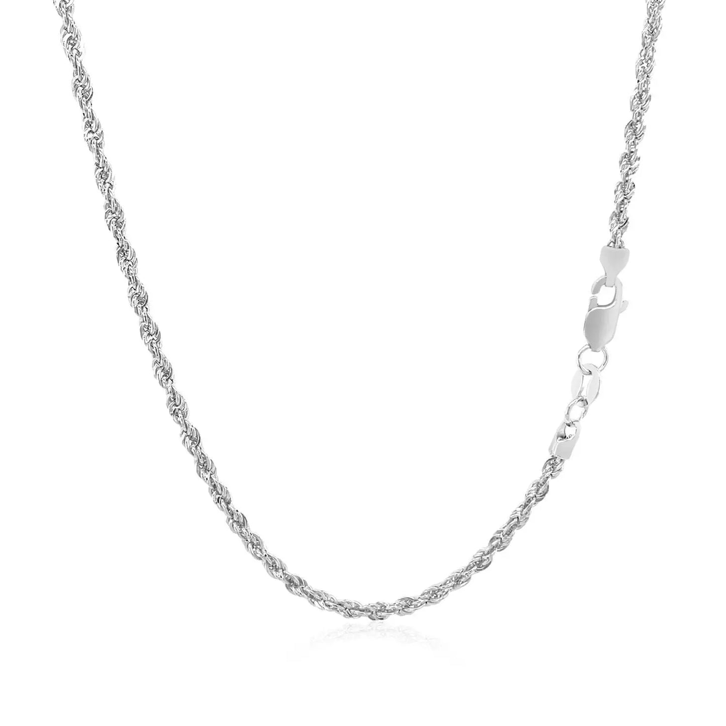 14k White Gold Light Rope Chain (2.00 mm) RCJ Chains  CELESTIA LUXE JEWELLERS