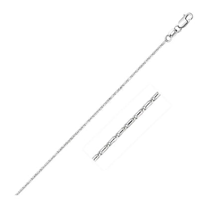 14k White Gold Lumina Pendant Chain (0.90 mm) RCJ Chains  CELESTIA LUXE JEWELLERS