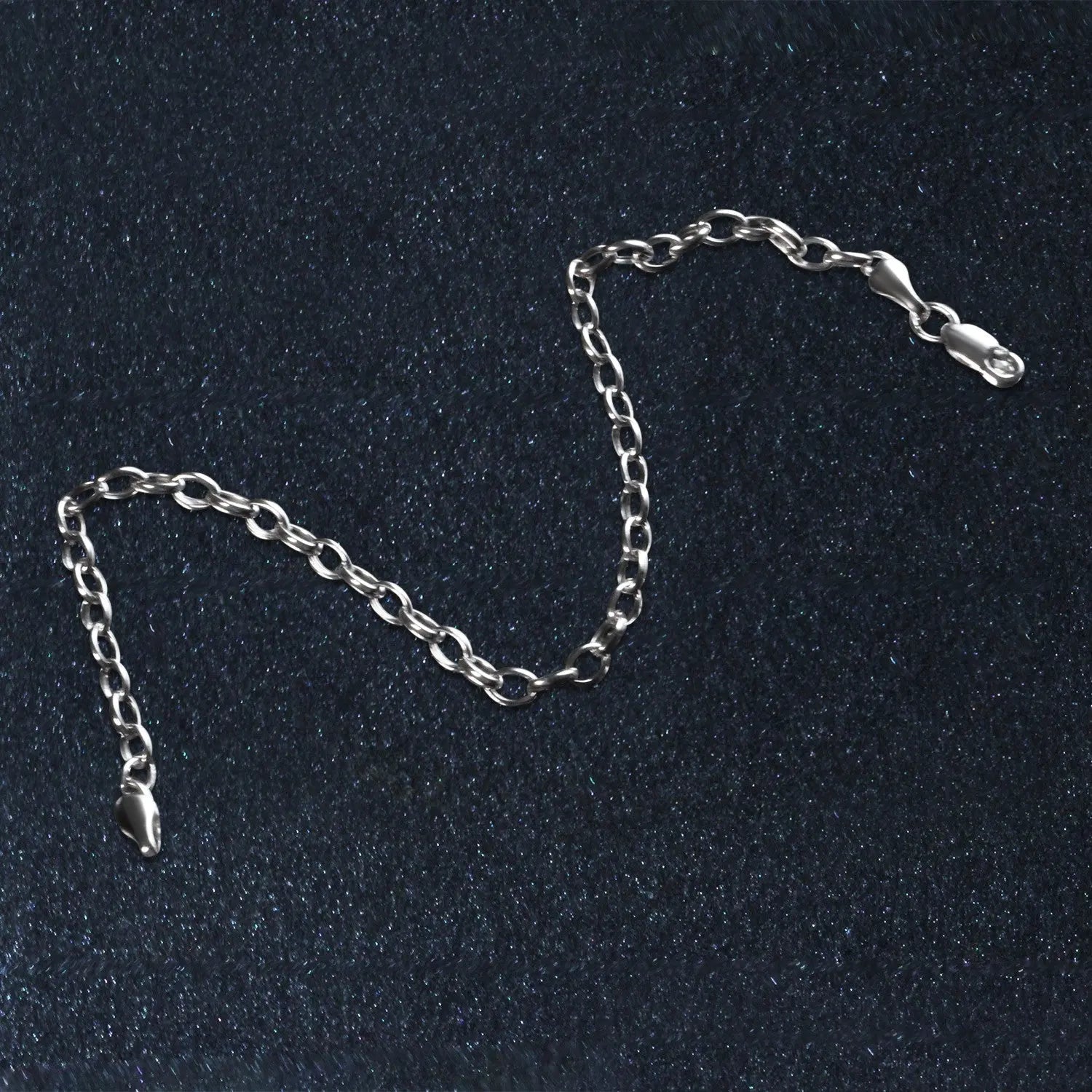 14k White Gold Oval Rolo Bracelet  (3.20 mm) RCJ Bracelets  CELESTIA LUXE JEWELLERS