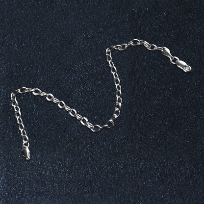 14k White Gold Oval Rolo Bracelet  (3.20 mm) RCJ Bracelets  CELESTIA LUXE JEWELLERS