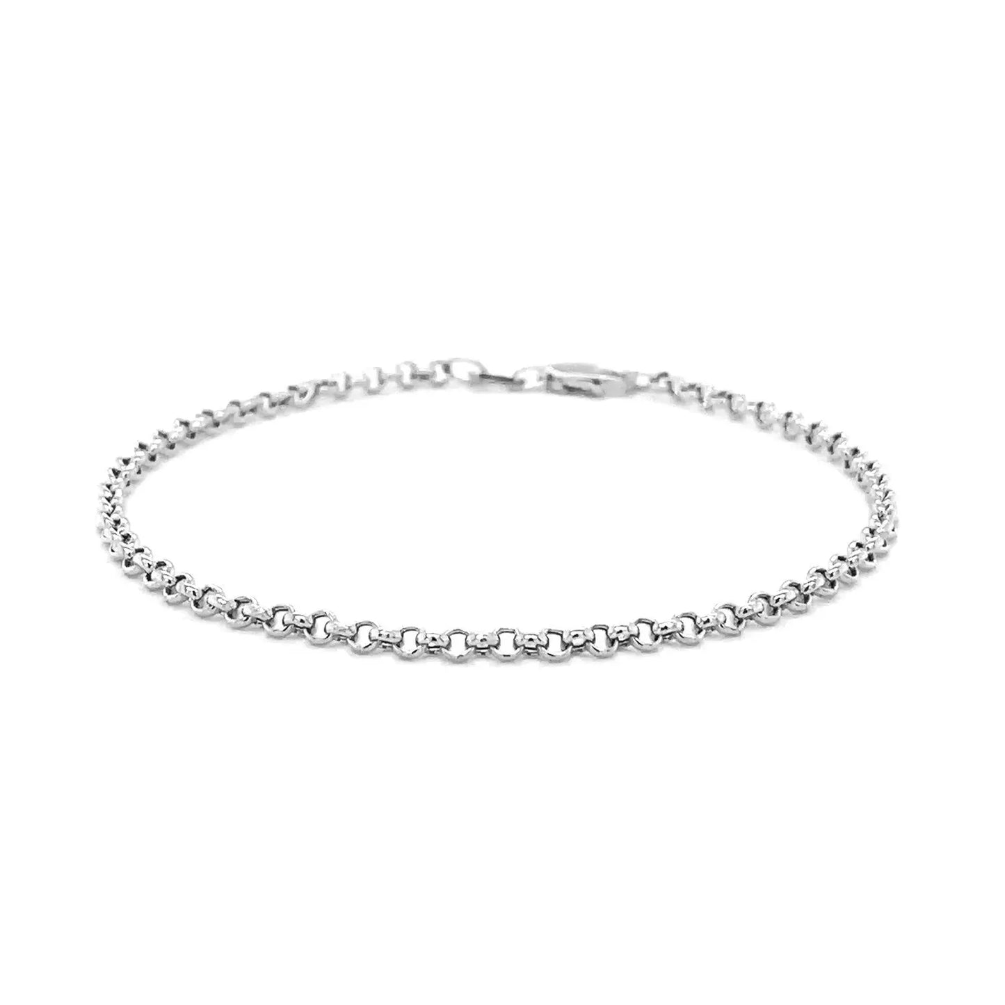 14k White Gold Rolo Bracelet  (2.50 mm) RCJ Bracelets  CELESTIA LUXE JEWELLERS