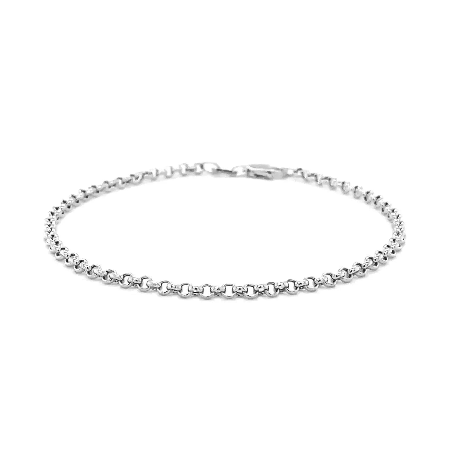 14k White Gold Rolo Bracelet  (2.50 mm) RCJ Bracelets  CELESTIA LUXE JEWELLERS