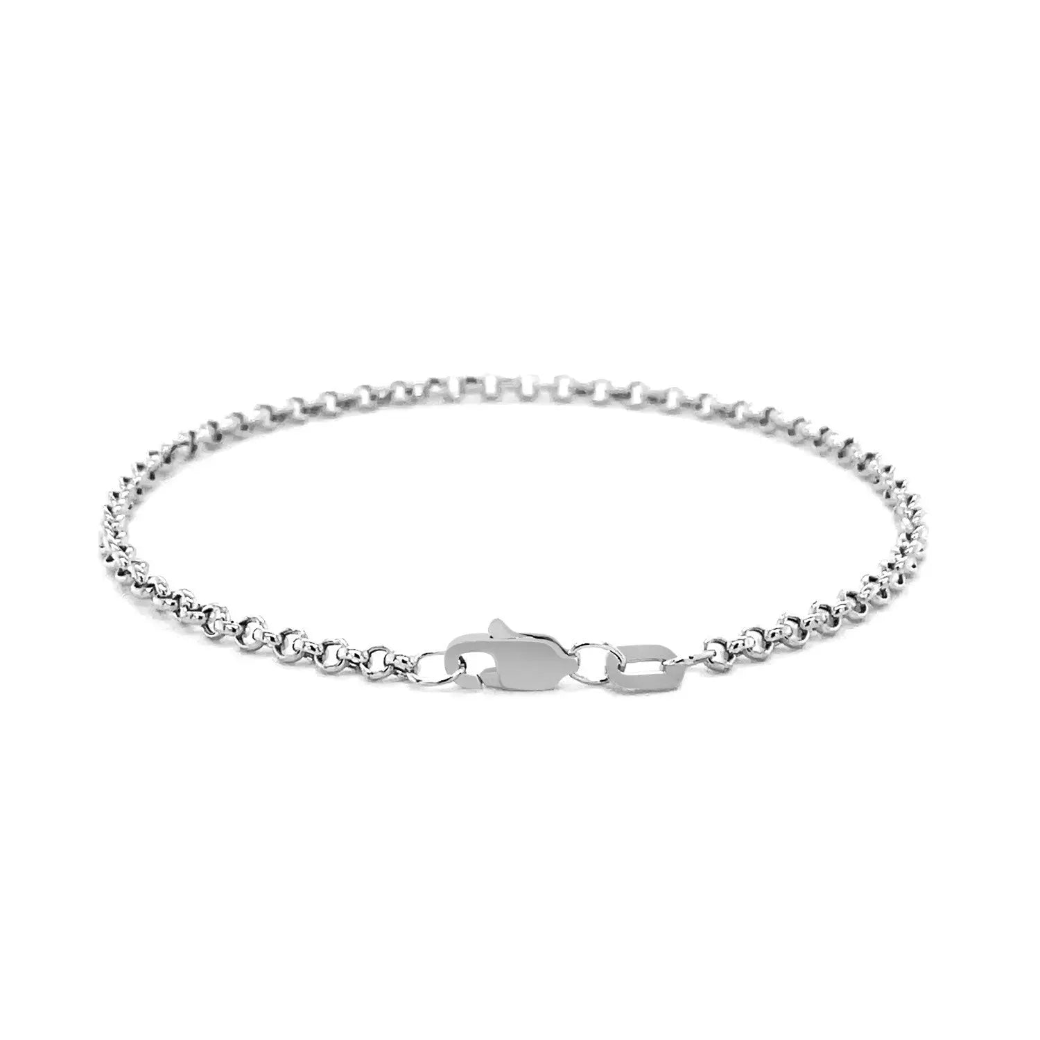 14k White Gold Rolo Bracelet  (2.50 mm) RCJ Bracelets  CELESTIA LUXE JEWELLERS