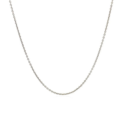 14k White Gold Round Cable Link Chain (1.10 mm) RCJ Chains  CELESTIA LUXE JEWELLERS