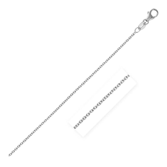 14k White Gold Round Cable Link Chain (1.50 mm) RCJ Chains  CELESTIA LUXE JEWELLERS