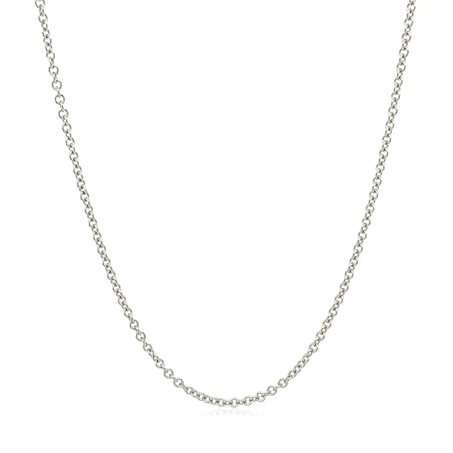 14k White Gold Round Cable Link Chain (1.50 mm) RCJ Chains  CELESTIA LUXE JEWELLERS