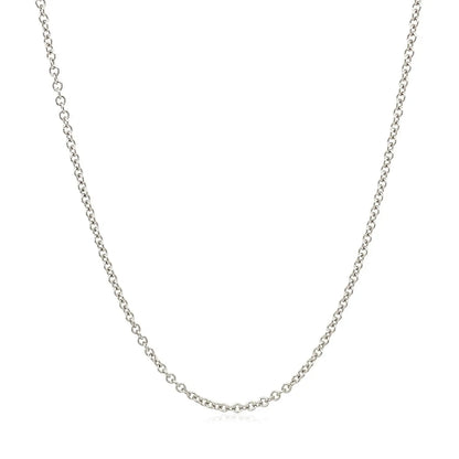 14k White Gold Round Cable Link Chain (1.50 mm) RCJ Chains  CELESTIA LUXE JEWELLERS