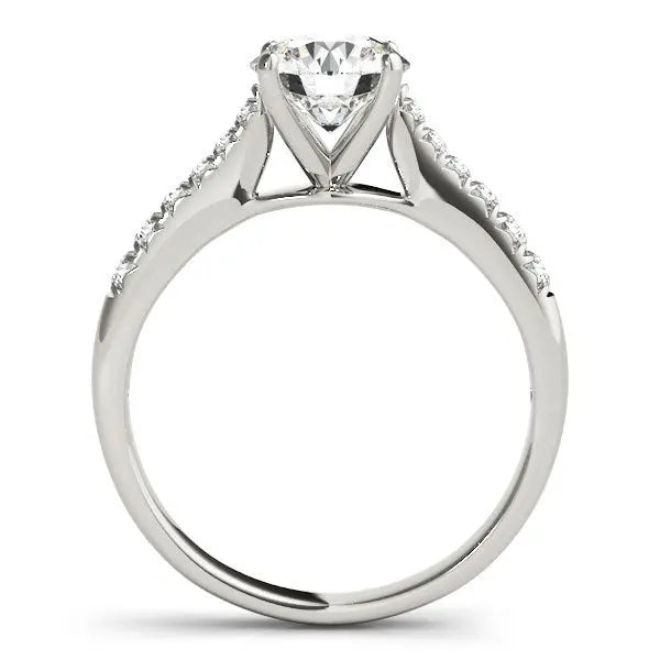 14k White Gold Round Cut Diamond Engagement Ring  (1 5/8 cttw) RCJ Rings  CELESTIA LUXE JEWELLERS