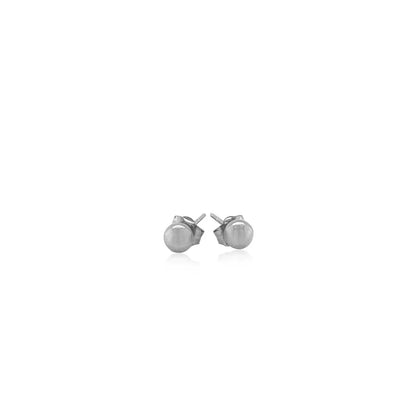 14k White Gold Round Stud Earrings (4mm) RCJ Earrings  CELESTIA LUXE JEWELLERS