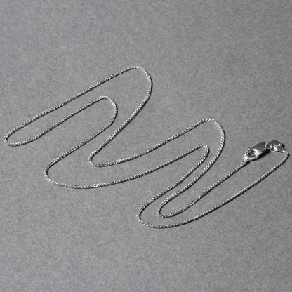 14k White Gold Round Wheat Chain (0.80 mm) RCJ Chains  CELESTIA LUXE JEWELLERS
