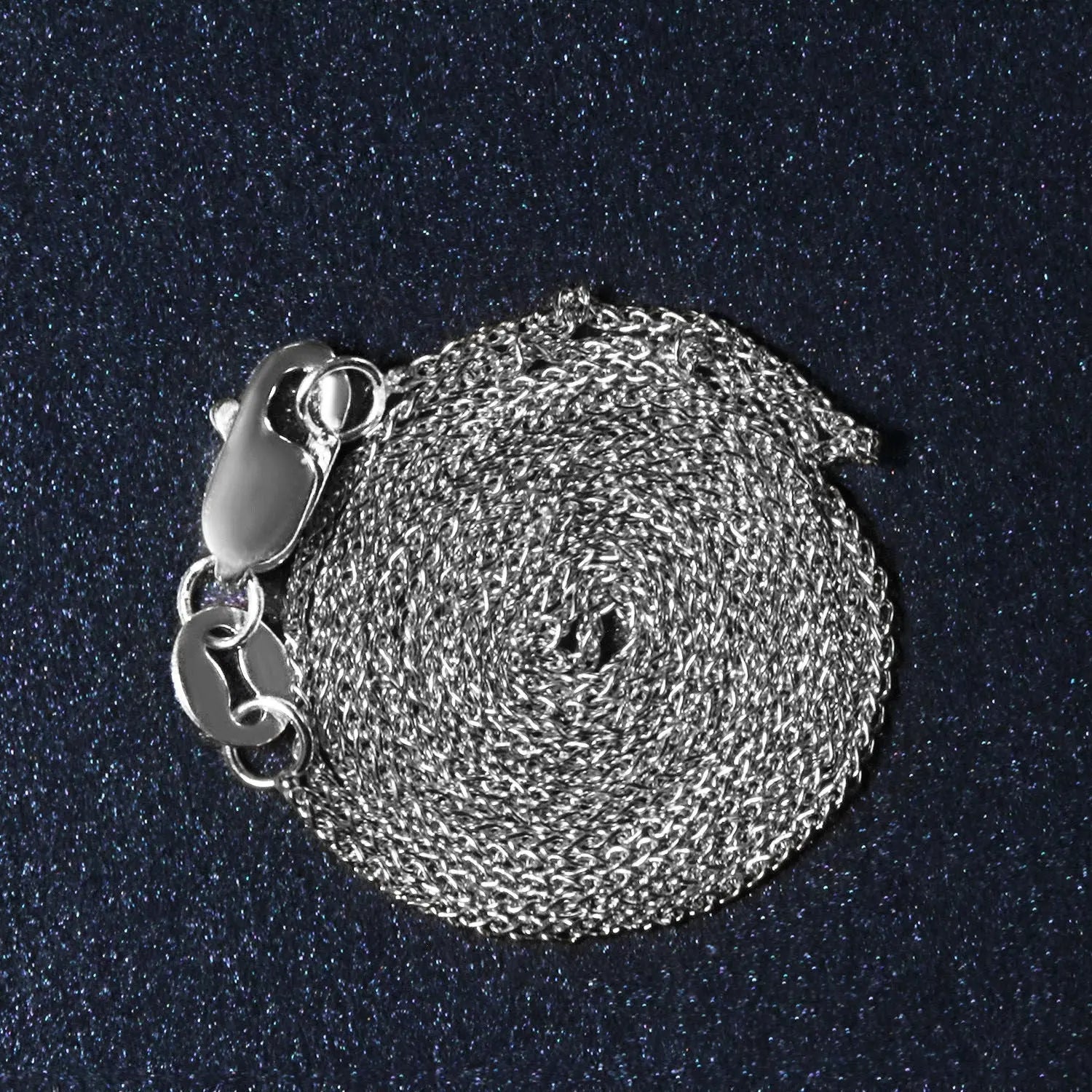 14k White Gold Round Wheat Chain (0.80 mm) RCJ Chains  CELESTIA LUXE JEWELLERS