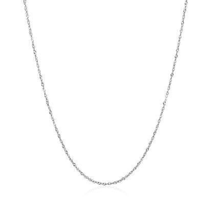 14k White Gold Singapore Chain 0.8mm (0.81 mm) RCJ Chains  CELESTIA LUXE JEWELLERS