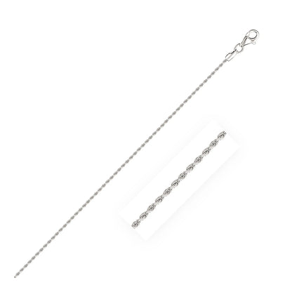 14k White Gold Solid Diamond Cut Rope Bracelet (1.60 mm) RCJ Bracelets  CELESTIA LUXE JEWELLERS