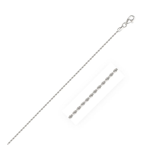 14k White Gold Solid Diamond Cut Rope Bracelet (1.60 mm) RCJ Bracelets  CELESTIA LUXE JEWELLERS