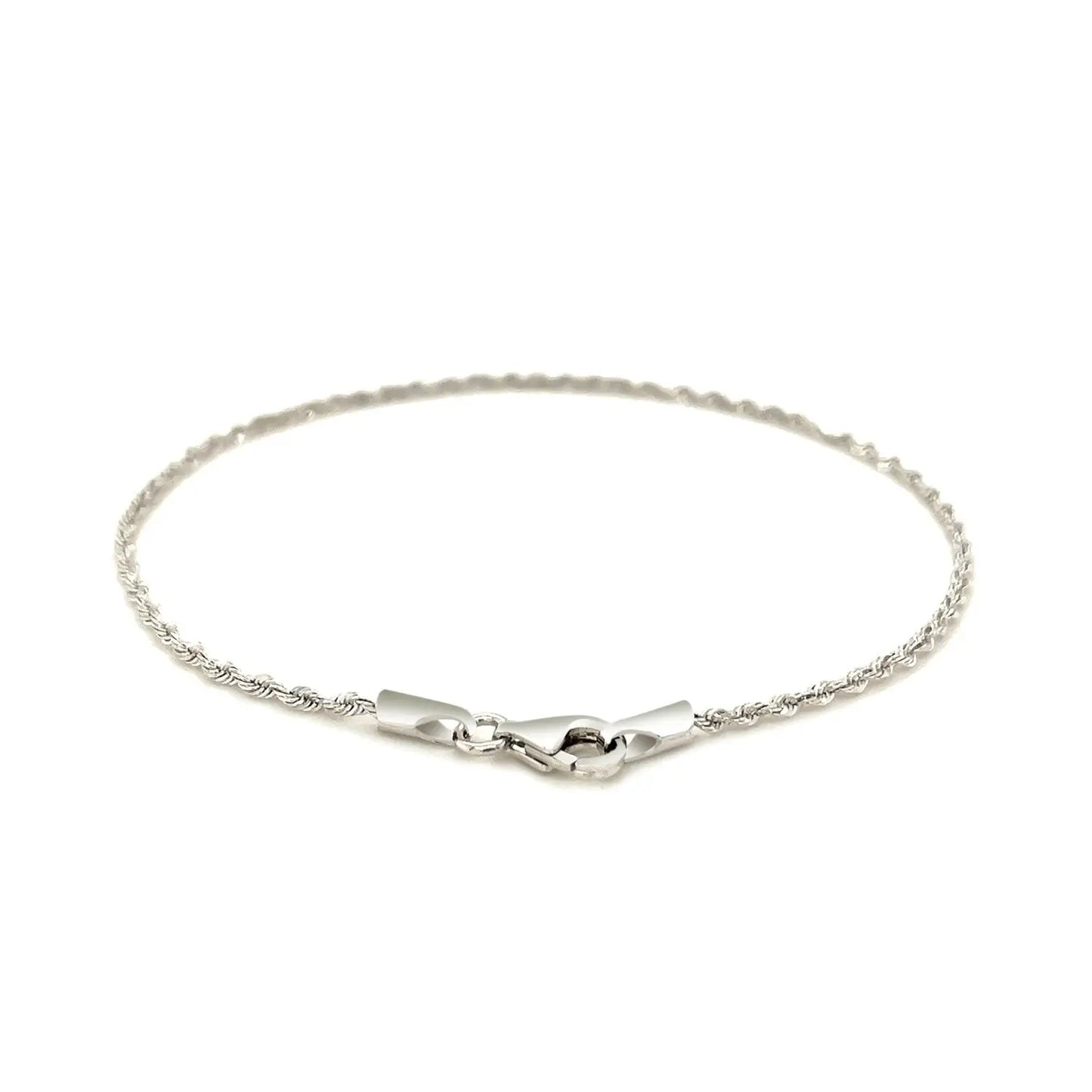 14k White Gold Solid Diamond Cut Rope Bracelet (1.60 mm) RCJ Bracelets  CELESTIA LUXE JEWELLERS