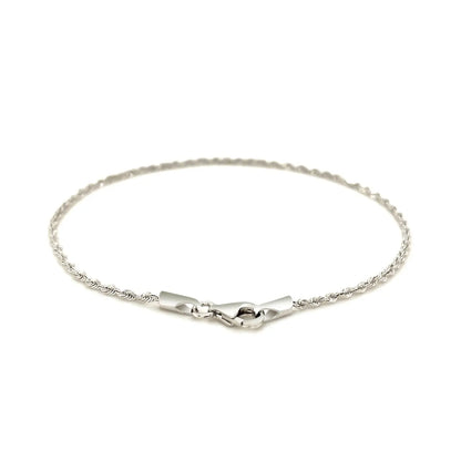 14k White Gold Solid Diamond Cut Rope Bracelet (1.60 mm) RCJ Bracelets  CELESTIA LUXE JEWELLERS
