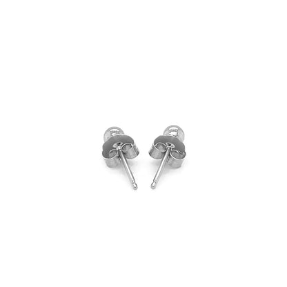 14k White Gold Spherical Stud Earrings (3mm) RCJ Earrings  CELESTIA LUXE JEWELLERS