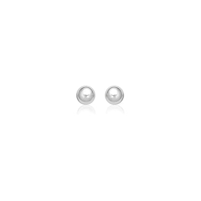 14k White Gold Spherical Stud Earrings (7.0 mm) RCJ Earrings  CELESTIA LUXE JEWELLERS