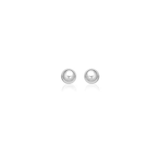 14k White Gold Spherical Stud Earrings (7.0 mm) RCJ Earrings  CELESTIA LUXE JEWELLERS