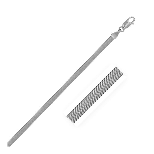 14k White Gold Super Flex Herringbone Chain (2.80 mm) RCJ Chains  CELESTIA LUXE JEWELLERS