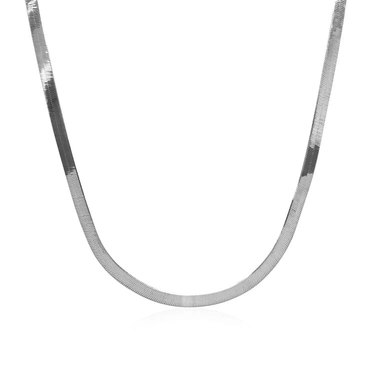 14k White Gold Super Flex Herringbone Chain (2.80 mm) RCJ Chains  CELESTIA LUXE JEWELLERS