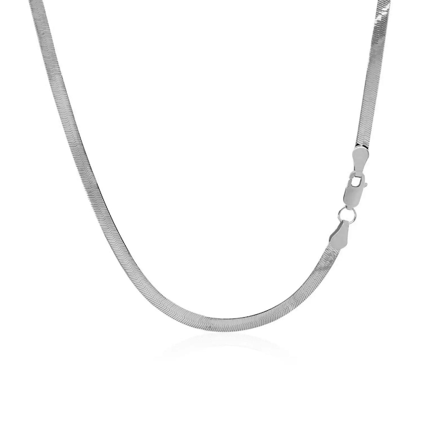 14k White Gold Super Flex Herringbone Chain (2.80 mm) RCJ Chains  CELESTIA LUXE JEWELLERS