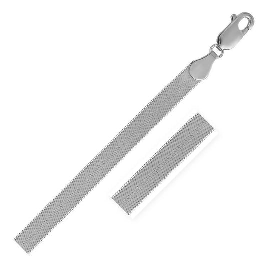 14k White Gold Super Flex Herringbone Chain (4.60 mm) RCJ Chains  CELESTIA LUXE JEWELLERS