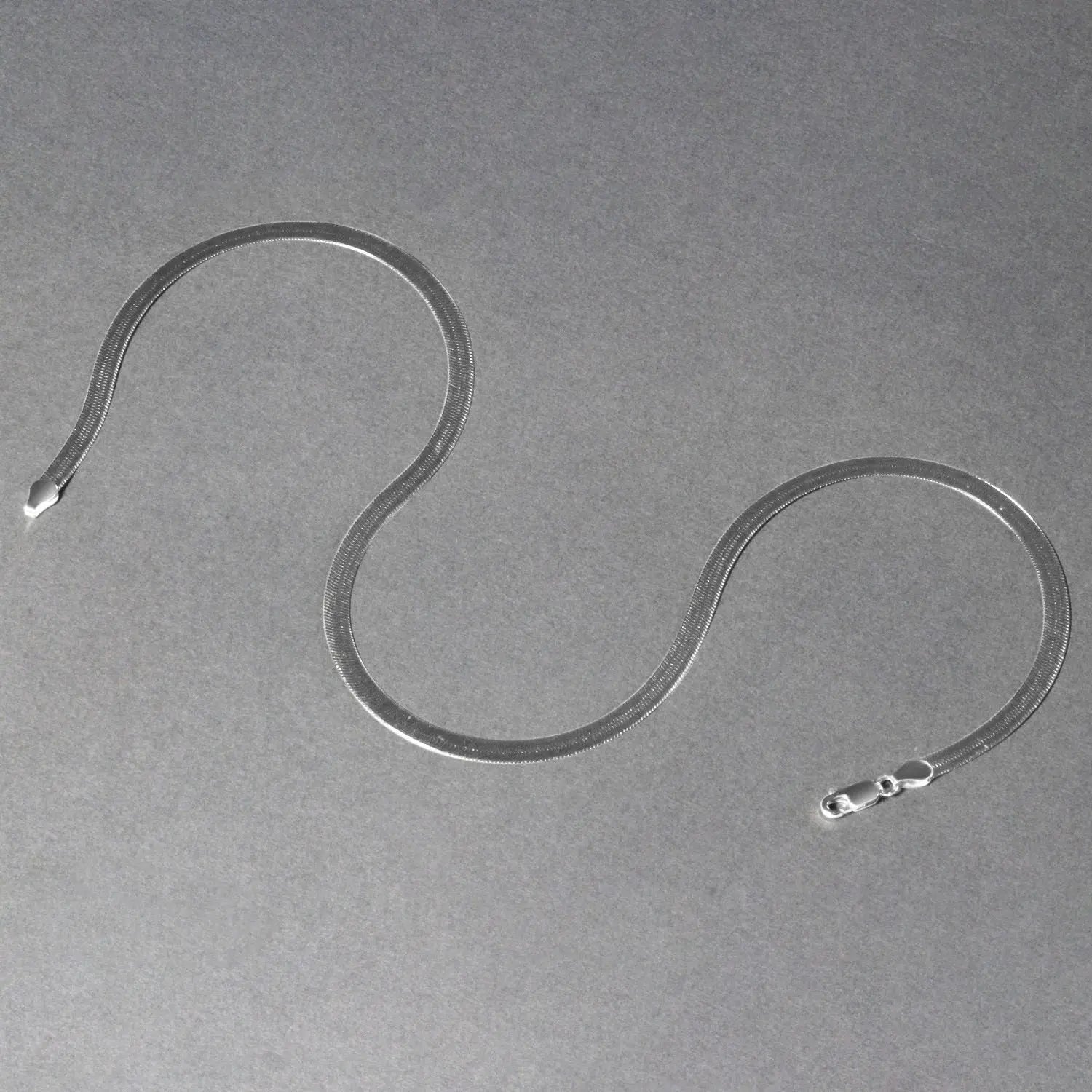 14k White Gold Super Flex Herringbone Chain (4.60 mm) RCJ Chains  CELESTIA LUXE JEWELLERS