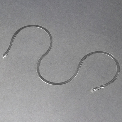 14k White Gold Super Flex Herringbone Chain (4.60 mm) RCJ Chains  CELESTIA LUXE JEWELLERS