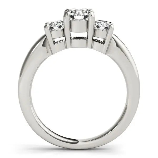 14k White Gold Timeless 3 Stone Round Diamond Engagement Ring (1 cttw) RCJ Rings  CELESTIA LUXE JEWELLERS