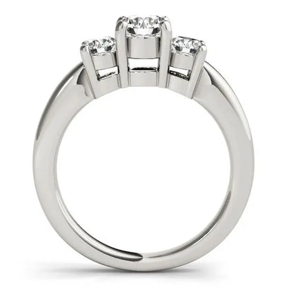 14k White Gold Timeless 3 Stone Round Diamond Engagement Ring (1 cttw) RCJ Rings  CELESTIA LUXE JEWELLERS