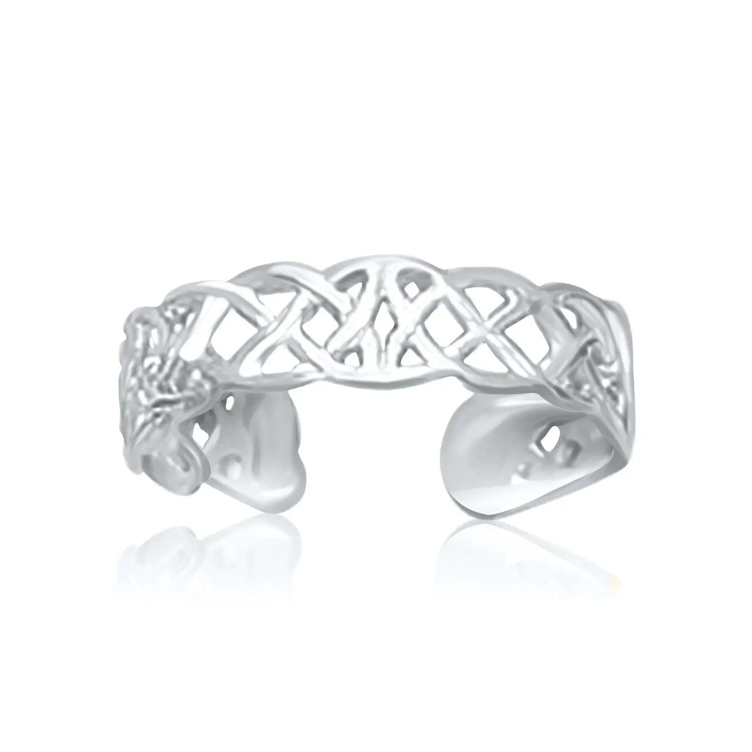 14k White Gold Toe Ring in a Celtic Knot Style RCJ Toe Rings  CELESTIA LUXE JEWELLERS