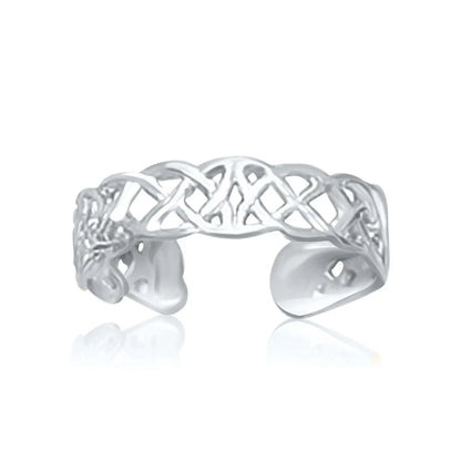 14k White Gold Toe Ring in a Celtic Knot Style RCJ Toe Rings  CELESTIA LUXE JEWELLERS