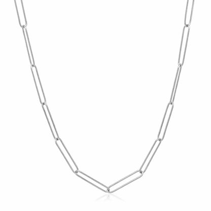 14k White Gold Wire Paperclip Chain (2.7 mm) RCJ Chains  CELESTIA LUXE JEWELLERS
