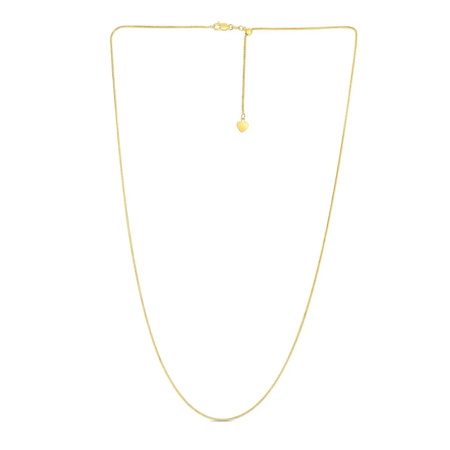 14k Yellow Gold Adjustable Franco Chain (1.00 mm) RCJ Chains  CELESTIA LUXE JEWELLERS