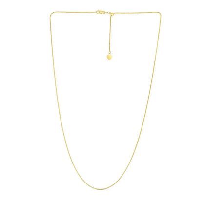 14k Yellow Gold Adjustable Franco Chain (1.00 mm) RCJ Chains  CELESTIA LUXE JEWELLERS