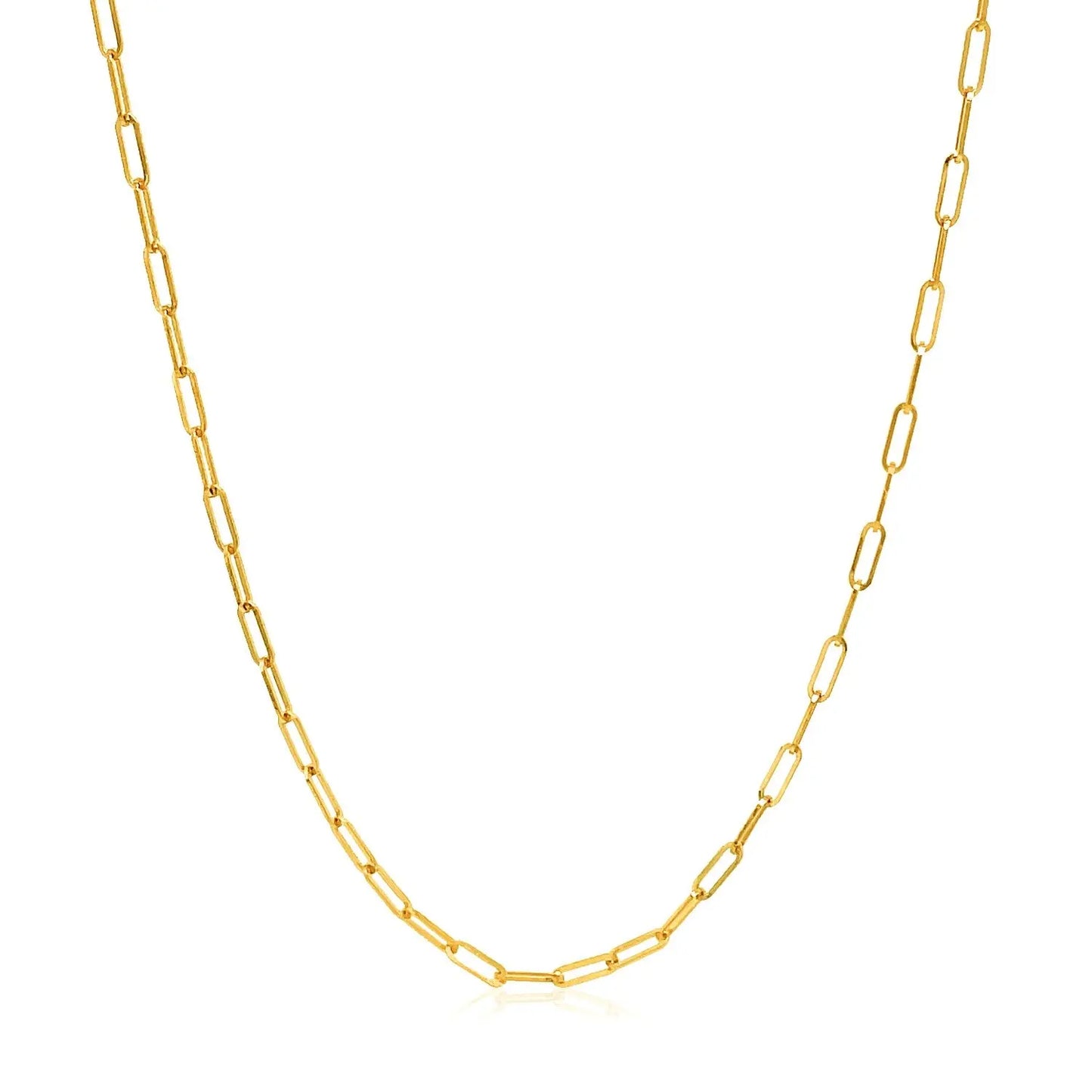 14k Yellow Gold Adjustable Paperclip Chain (1.50 mm) RCJ Chains  CELESTIA LUXE JEWELLERS