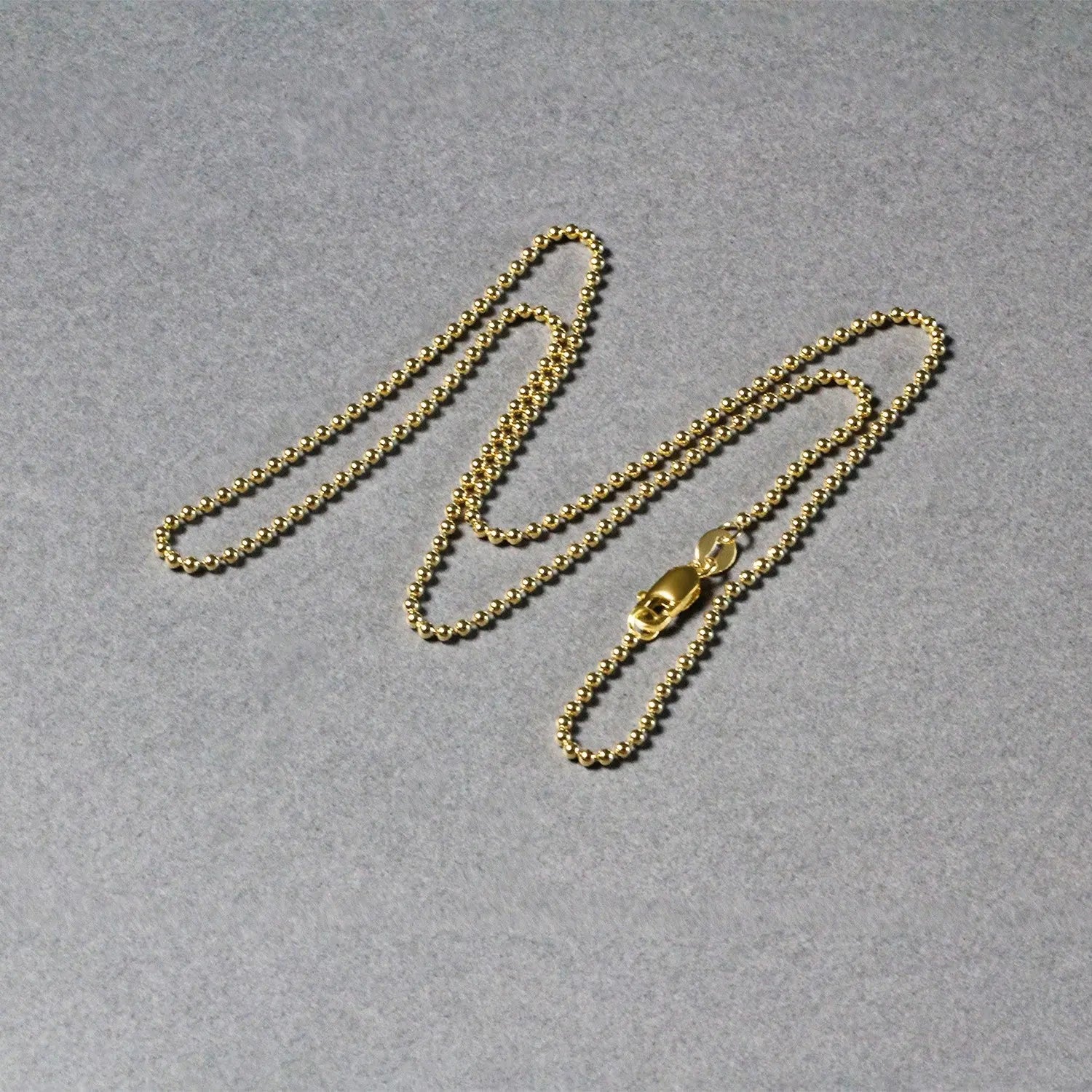 14k Yellow Gold Bead Chain 1.5mm (1.50 mm) RCJ Chains  CELESTIA LUXE JEWELLERS