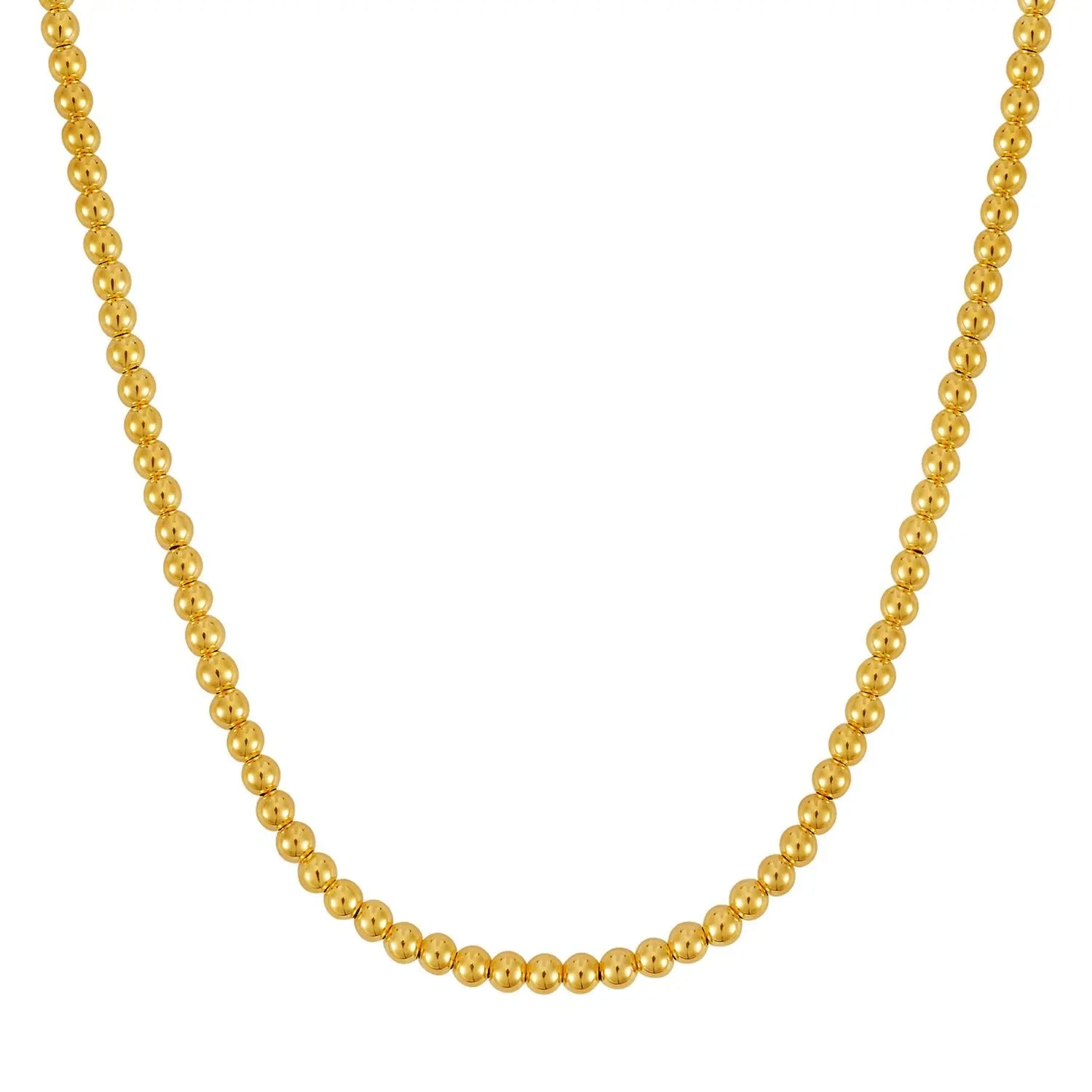 14k Yellow Gold Bead Chain Necklace(5mm) RCJ Necklaces  CELESTIA LUXE JEWELLERS